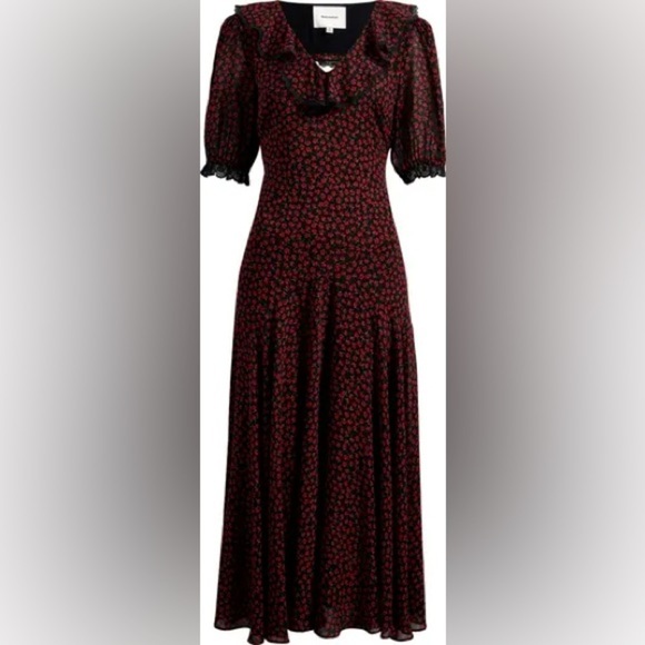 Reformation Eva Lace Trim Size 0 B1667 - Picture 1 of 3